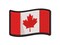 Canada with Waving Flag Cute Multi-Color Embroidered Iron-On or Hook & Loop Patch Applique